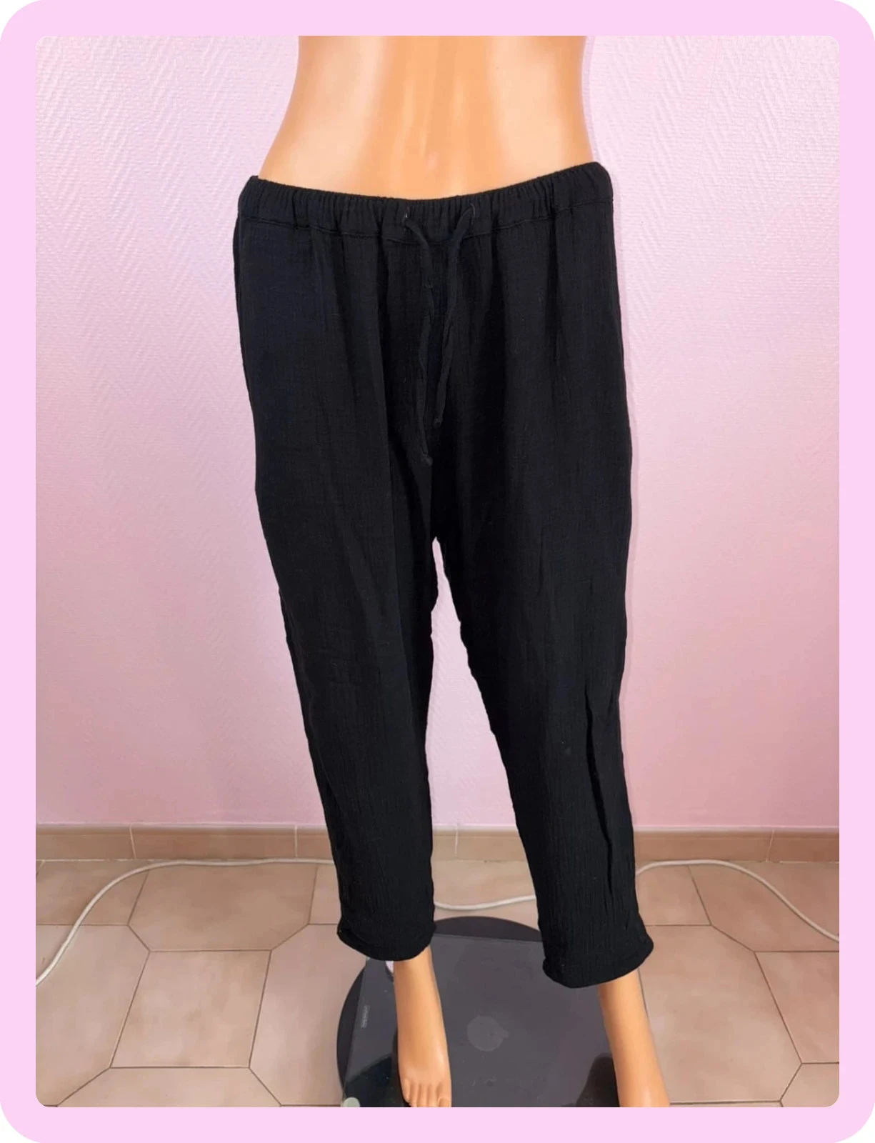 Pantalon femme, gaze de coton, licht, taille 38 – photo 2